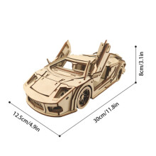(MW-296)OUZEY 27-teiliges 3D-Holzauto-Puzzle-Set, DIY-Bausätze für alle Altersgruppen, ideal für den
