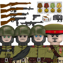 (B29-20)MOC WW2 Deutsche Wintersoldaten Figuren Bausteine Offizier US Infanterie Britische Armee W