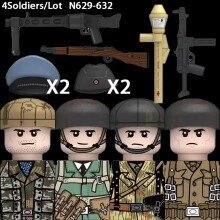 (B29-34)MOC WW2 Deutsche Wintersoldaten Figuren Bausteine Offizier US Infanterie Britische Armee W