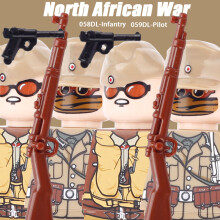 (Chocolate)MOC WW2 German Winter Soldiers Figures Building Blocks Officer US Infantry British Army Weapons 98K Soviet Red Army Bricks Toys