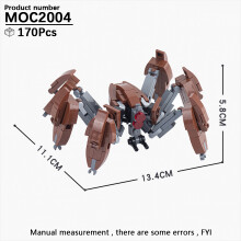 (MOC2004)MOOXI Most Complete Space Wars Droid Spider Bot Sentry Adult Building Block Set MOC Brick Model Kit DIY Diorama Toy For Boy Gift