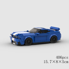 (10598 no box)MOC Speed Car Racing SUV Pickup GT500 G63 R8 RX7 Vehicle model Building Block Super Race brick Toy City Technical rally sport
