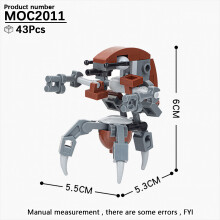 (MOC2011) MOOXI Komplettes Space Wars Droiden-Spinnenroboter-Wächter-Bausteinset für Erwachsene (MOC