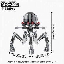 (MOC2096)MOOXI Most Complete Space Wars Droid Spider Bot Sentry Adult Building Block Set MOC Brick Model Kit DIY Diorama Toy For Boy Gift