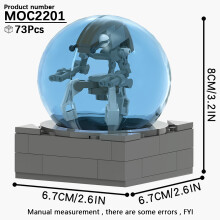 (MOC2201) MOOXI Komplettes Space Wars Droiden-Spinnenroboter-Wächter-Bausteinset für Erwachsene (MOC