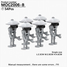 (MOC2006-B)MOOXI Most Complete Space Wars Droid Spider Bot Sentry Adult Building Block Set MOC Brick Model Kit DIY Diorama Toy For Boy Gift