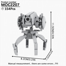 (MOC2207)MOOXI Most Complete Space Wars Droid Spider Bot Sentry Adult Building Block Set MOC Brick Model Kit DIY Diorama Toy For Boy Gift