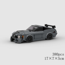 (10596 no box)MOC Speed Car Racing SUV Pickup GT500 G63 R8 RX7 Vehicle model Building Block Super Race brick Toy City Technical rally sport