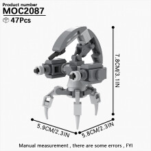 (MOC2087)MOOXI Most Complete Space Wars Droid Spider Bot Sentry Adult Building Block Set MOC Brick Model Kit DIY Diorama Toy For Boy Gift