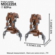 (MOC2204)MOOXI Most Complete Space Wars Droid Spider Bot Sentry Adult Building Block Set MOC Brick Model Kit DIY Diorama Toy For Boy Gift
