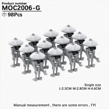 (MOC2006-G)MOOXI Most Complete Space Wars Droid Spider Bot Sentry Adult Building Block Set MOC Brick Model Kit DIY Diorama Toy For Boy Gift