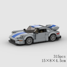 (10553 no box)MOC Speed Car Racing SUV Pickup GT500 G63 R8 RX7 Vehicle model Building Block Super Race brick Toy City Technical rally sport