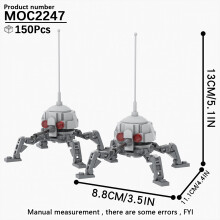 (MOC2247)MOOXI Most Complete Space Wars Droid Spider Bot Sentry Adult Building Block Set MOC Brick Model Kit DIY Diorama Toy For Boy Gift