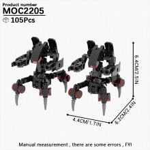 (MOC2205)MOOXI Most Complete Space Wars Droid Spider Bot Sentry Adult Building Block Set MOC Brick Model Kit DIY Diorama Toy For Boy Gift