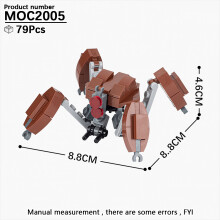(MOC2005)MOOXI Most Complete Space Wars Droid Spider Bot Sentry Adult Building Block Set MOC Brick Model Kit DIY Diorama Toy For Boy Gift