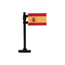 (B4-17-1)MOC City Street View Printing Building Block Food Passport Express Box Euro National Flags Printed Tiles Bricks Toy