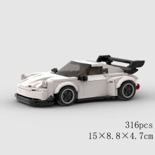 (10563 no box)MOC Speed Car Racing SUV Pickup GT500 G63 R8 RX7 Vehicle model Building Block Super Race brick Toy City Technical rally sport