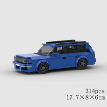 (10547 ohne Box) MOC Speed Car Racing SUV Pickup GT500 G63 R8 RX7 Fahrzeugmodell Baustein Super Ra