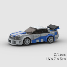 (10541 no box)MOC Speed Car Racing SUV Pickup GT500 G63 R8 RX7 Vehicle model Building Block Super Race brick Toy City Technical rally sport