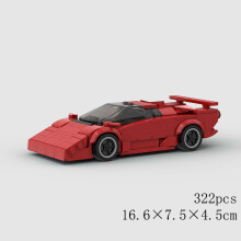 (10569 no box)MOC Speed Car Racing SUV Pickup GT500 G63 R8 RX7 Vehicle model Building Block Super Race brick Toy City Technical rally sport