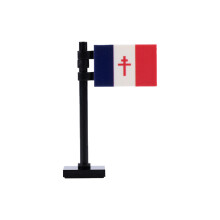 (B4-14-3)MOC City Street View Printing Building Block Food Passport Express Box Euro National Flags Printed Tiles Bricks Toy