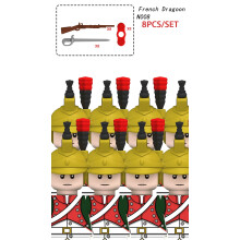 (8PCS-N008)Napoleonic Wars Soldiers Figures Building Blocks French Dragoon Grenadier Prussian Army B