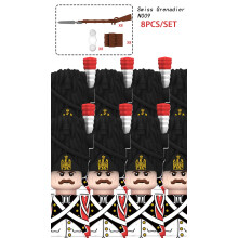 (8PCS-N009) Napoleonische Kriege Soldatenfiguren Bausteine Französischer Dragoner Grenadier Preußi