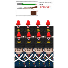 (8PCS-N031) Napoleonische Kriege Soldatenfiguren Bausteine Französischer Dragoner Grenadier Preußi