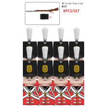 (8PCS-N002)Napoleonic Wars Soldiers Figures Building Blocks French Dragoon Grenadier Prussian Army B
