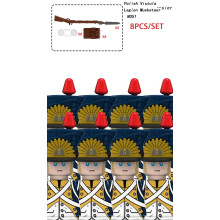 (8PCS-B31-16)Napoleonic Wars Soldiers Figures Building Blocks French Dragoon Grenadier Prussian Army