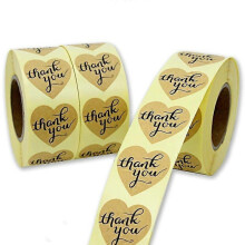 2PCS Thank You Stickers Roll 1.2 inch Waterproof 1000 Labels for Small Business, Packaging, Mailer Seal Stickers