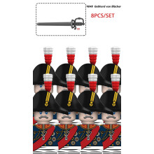 (8PCS-N048) Napoleonische Kriege Soldatenfiguren Bausteine Französischer Dragoner Grenadier Preußi