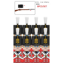 (8PCS-N036) Napoleonische Kriege Soldatenfiguren Bausteine Französischer Dragoner Grenadier Preußi