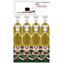 (8PCS-N017) Napoleonische Kriege Soldatenfiguren Bausteine Französischer Dragoner Grenadier Preußi