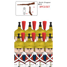 (8PCS-N010)Napoleonic Wars Soldiers Figures Building Blocks French Dragoon Grenadier Prussian Army B