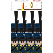 (8PCS-N044) Napoleonische Kriege Soldatenfiguren Bausteine Französischer Dragoner Grenadier Preußi