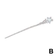 (04 Brown pearlescent) Vintage Moonstone Star Moon Hair Sticks For Women Chinese Style