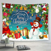 (GT903, Brushed cloth 150x100cm) Nordic Style Christmas Tapestry for Wall Decor - Background Cloth for Festive Events and Parties