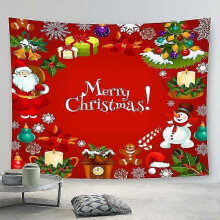 (GT908, Brushed cloth 150x100cm) Nordic Style Christmas Tapestry for Wall Decor - Background Cloth for Festive Events and Parties