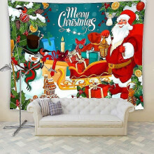(GT917, Brushed cloth 150x100cm) Nordic Style Christmas Tapestry for Wall Decor - Background Cloth for Festive Events and Parties