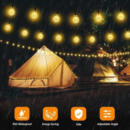 String lights - LECOO - 100 Warm White LEDs - 12.1m - 8 Modes - IP65 Waterproof 1