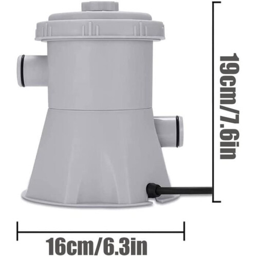 Filterpumpe – 300 Gallonen – elektrisch – Kartuschenfilter – 16  16  19 cm 2
