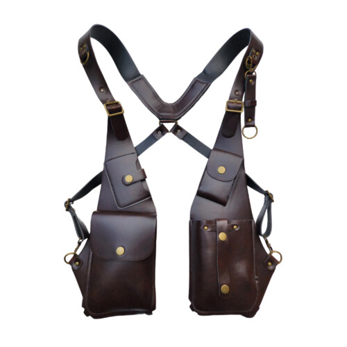 （1 Pack）Leather Shoulder Hidden Underarm Strap Wallet-DN
