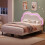 4ft6 Double Upholstered Bed with LED Adjustable Cute Cloud Headboard 8
