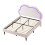 4ft6 Double Upholstered Bed with LED Adjustable Cute Cloud Headboard 12
