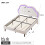 4ft6 Double Upholstered Bed with LED Adjustable Cute Cloud Headboard 13