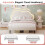 4ft6 Double Upholstered Bed with LED Adjustable Cute Cloud Headboard 14