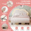 4ft6 Double Upholstered Bed with LED Adjustable Cute Cloud Headboard 15