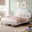 4ft6 Double Upholstered Bed with LED Adjustable Cute Cloud Headboard 18