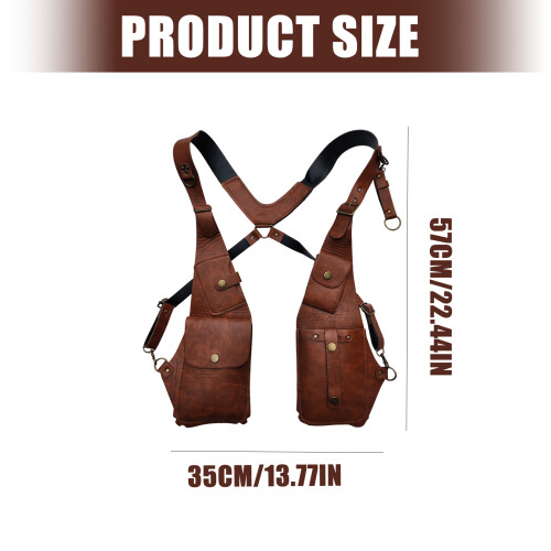 （1 Pack）Leather Shoulder Hidden Underarm Strap Wallet-DN 1